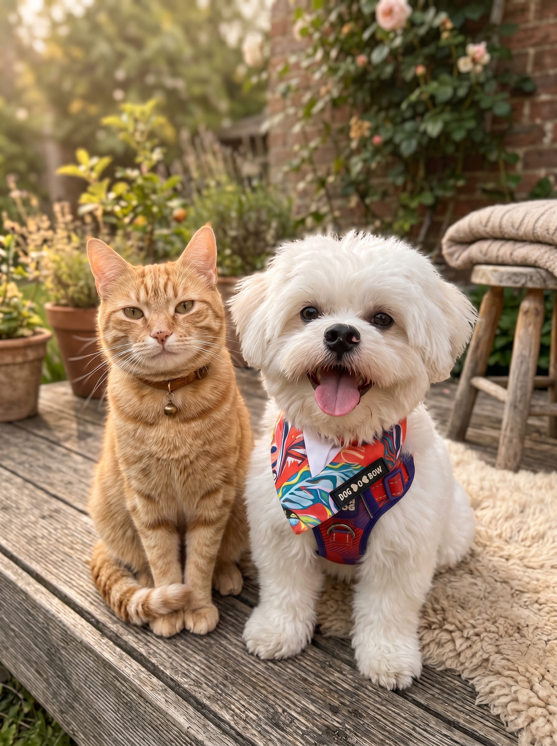 Asher — the smiling white Lhasa Apso behind Asher Pet Care